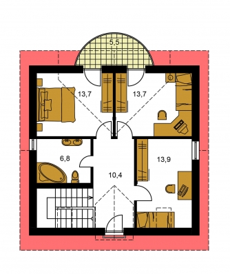 Floor plan of second floor - MILENIUM 224